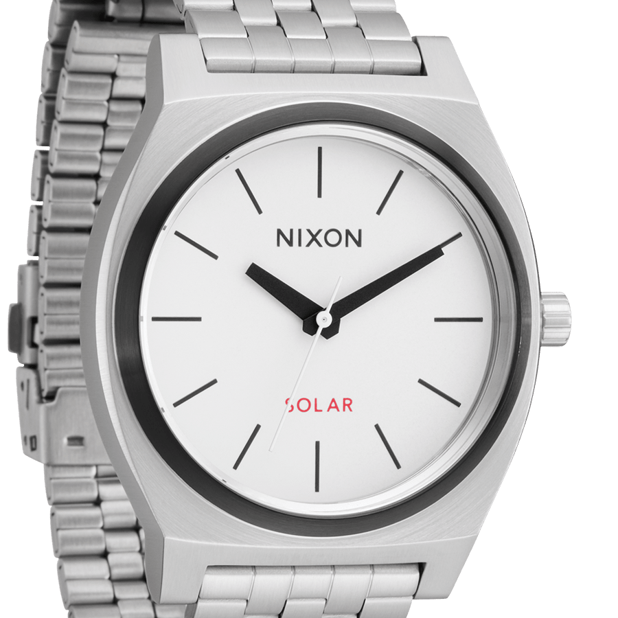 NIXON Time Teller Silver Dial and White Steel Bracelet 40mm Unisex Watch | A13695371 - 00 | TIME Watches