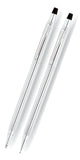CROSS Classic Century Lustrous Chrome Pen and Pencil Set | 350105