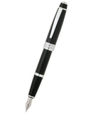CROSS Bailey Black Lacquer Stainless Steel Medium Nib Fountain Pen | AT0456-7MS