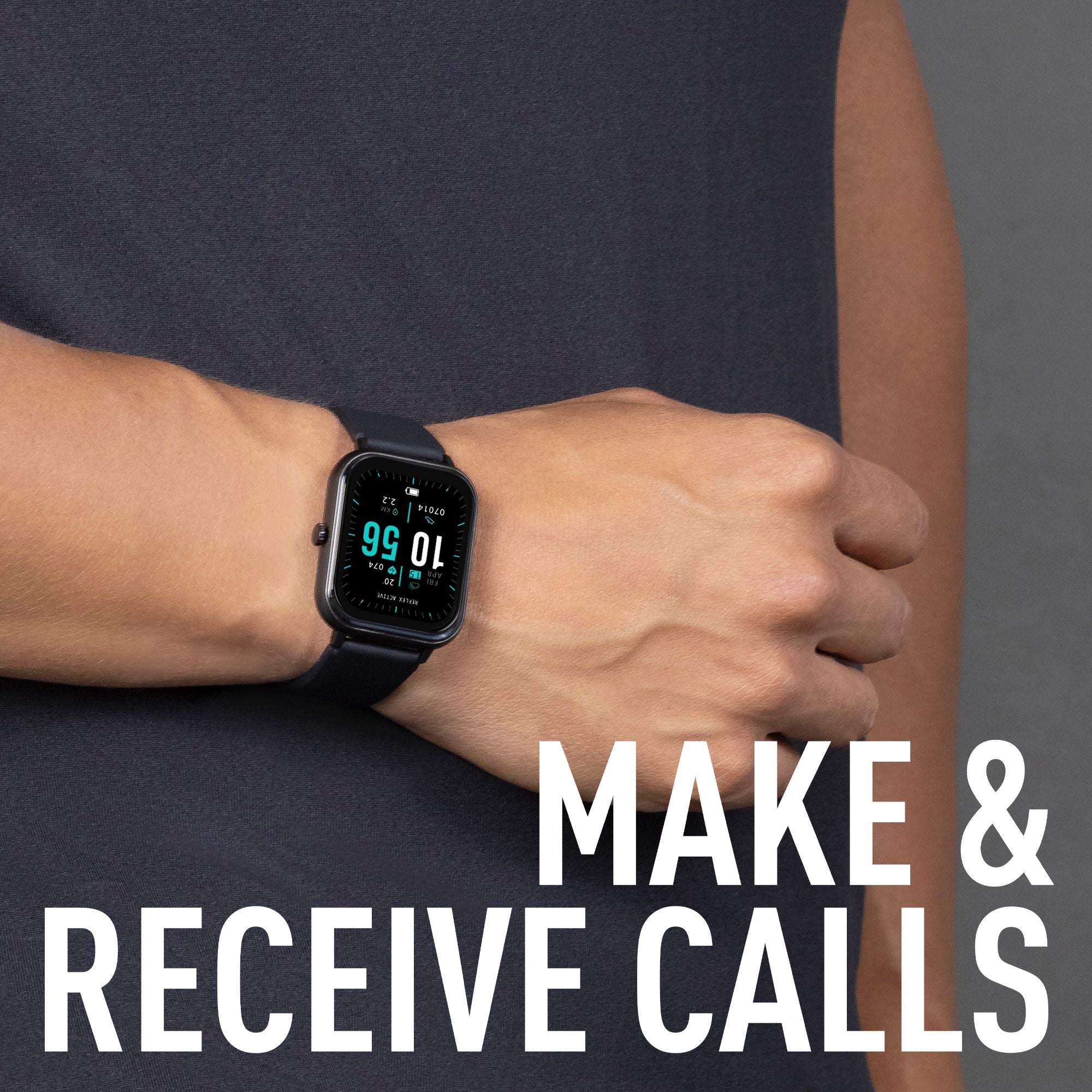 Reflex Active Series 23 Black Case & Black Silicone Strap Unisex Smartwatch | RA23-2170