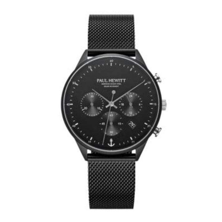 Paul Hewitt Chronograph Black Mesh Men's Watch | PH-W-0299