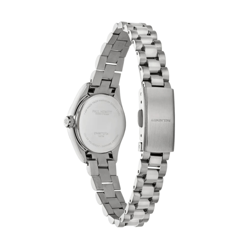 Paul Hewitt Petit Soleil Round Watch Silver Woman's White |PH - W - 1181 | Time Watch Specialists
