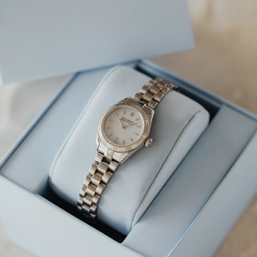 Paul Hewitt Petit Soleil Round Watch Silver Woman's White |PH - W - 1181 | Time Watch Specialists