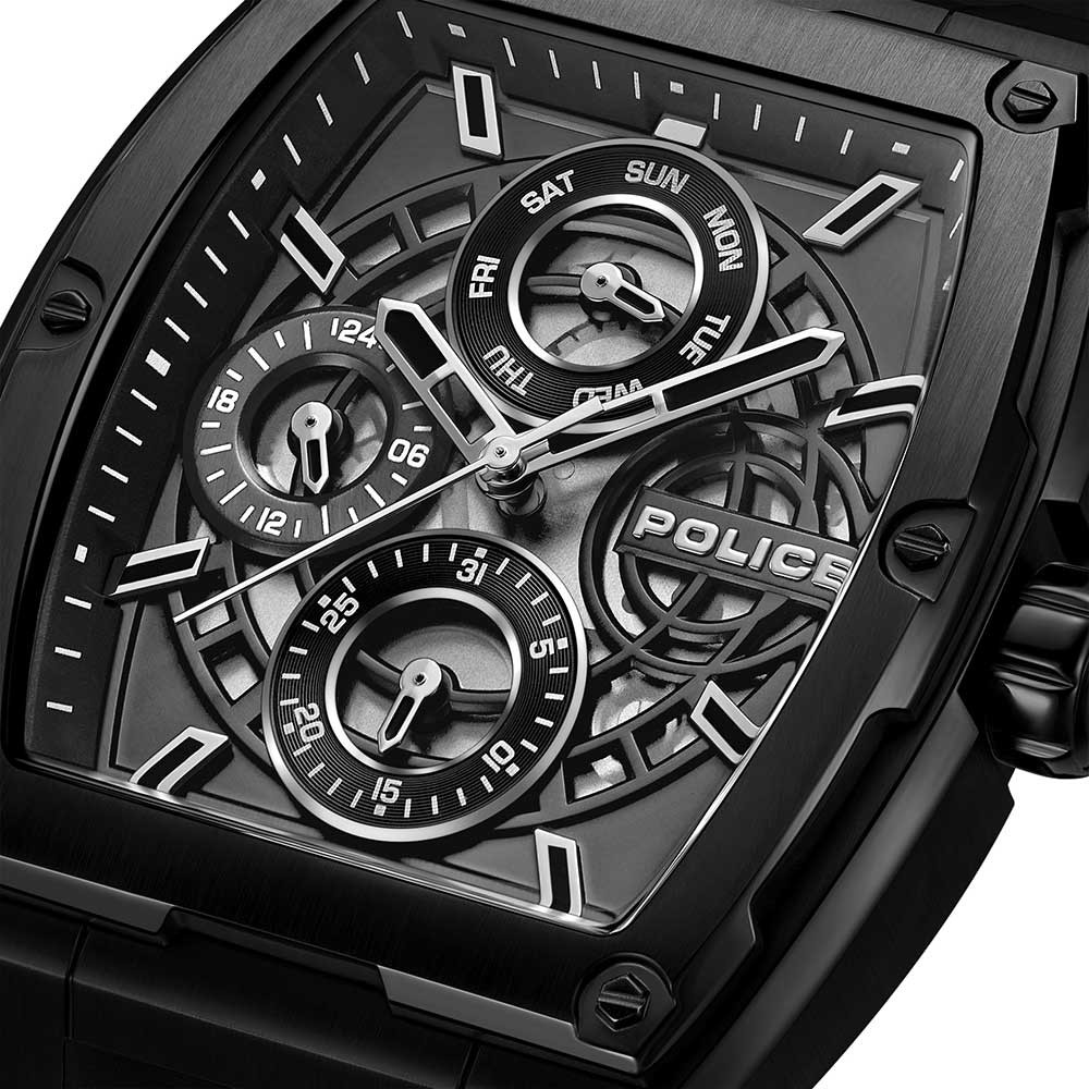 Police Black Chronograph Skeleton Men's Watch | PEWJQ0004501