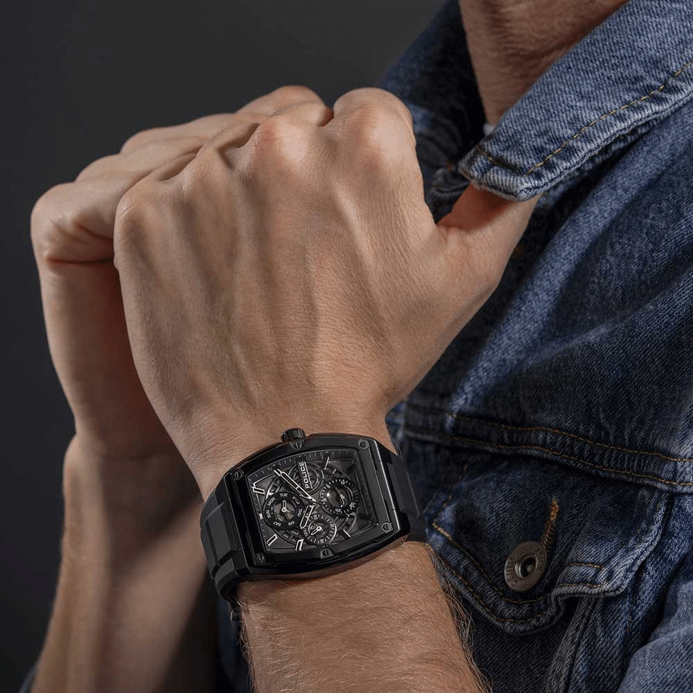 Police Black Chronograph Skeleton Men's Watch | PEWJQ0004501