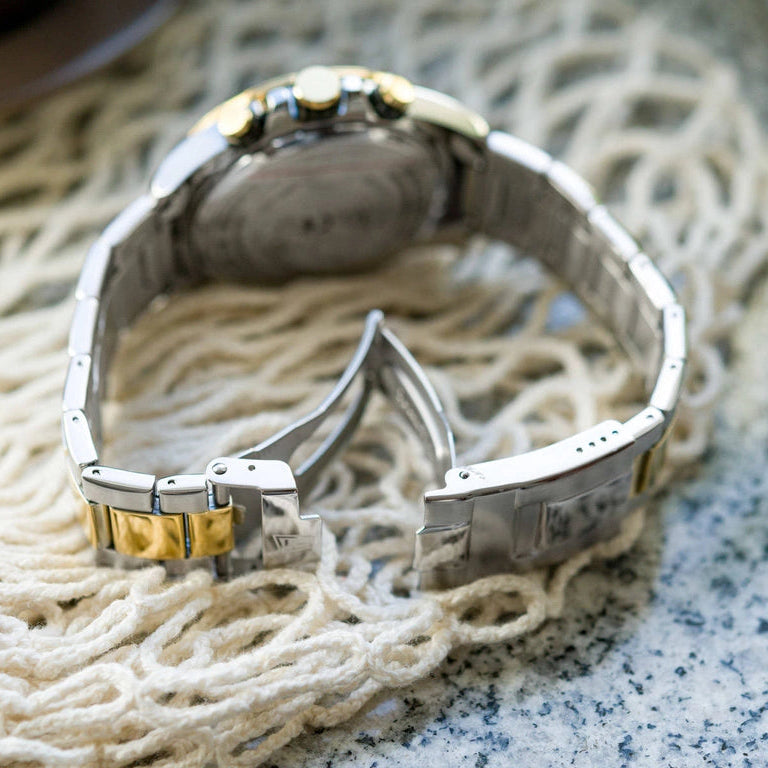 Festina The Originals Quartz Chronograph Black Dial Two Tone Gold PVD Stainless Steel Men's Watch | F20363/3