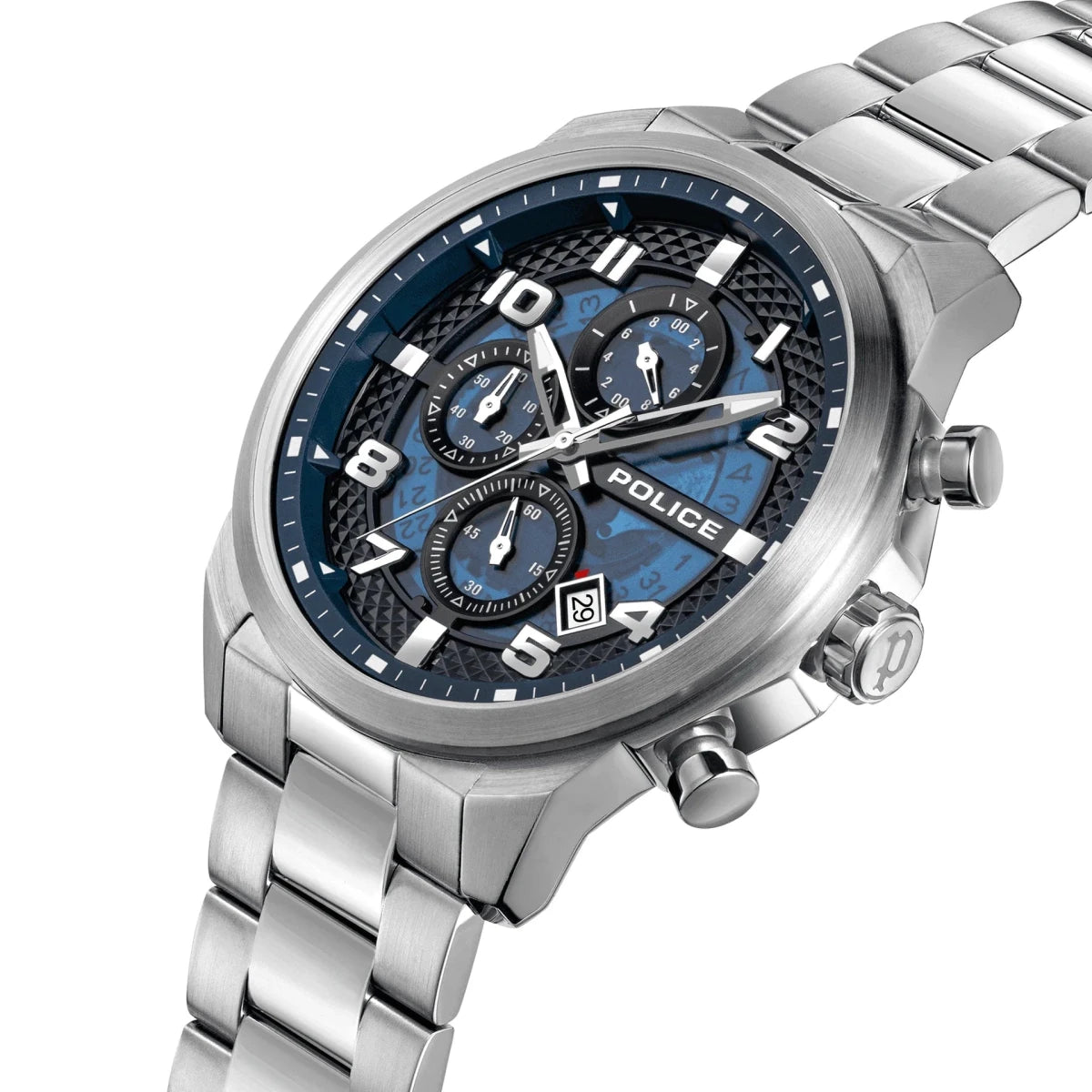 Police Blue Stainless Steel 45mm Men's Watch | PEWGK0053901 | TIME Watches