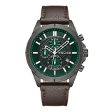 Police Burbank Leather Strap Men's Watch | PEWGC0054001 | Time Watch Specialists