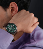 Police Burbank Leather Strap Men's Watch | PEWGC0054001 | Time Watch Specialists
