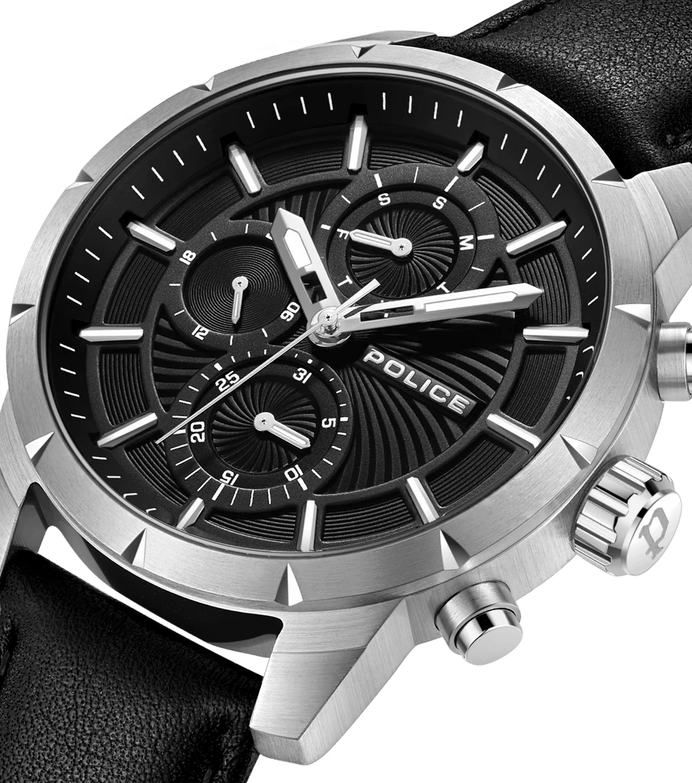 Police Neist Black Leather Men's Watch | PEWJF2227102 | Time Watch Specialists