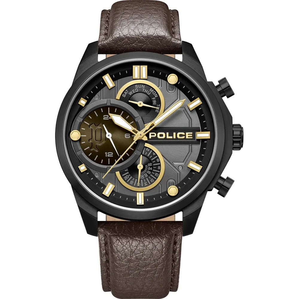 Police Reactor Leather Men's Watch | PEWGF0039203 | Time Watch Specialists