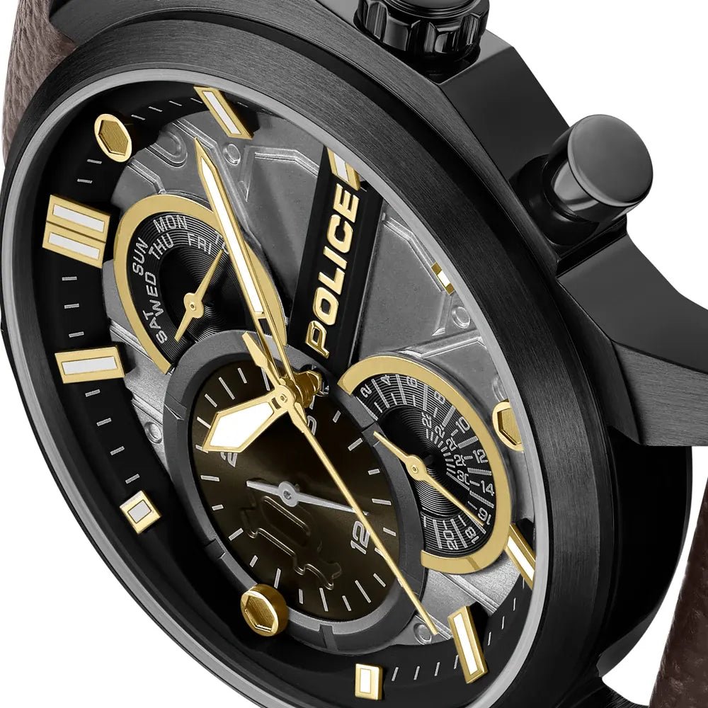 Police Reactor Leather Men's Watch | PEWGF0039203 | Time Watch Specialists