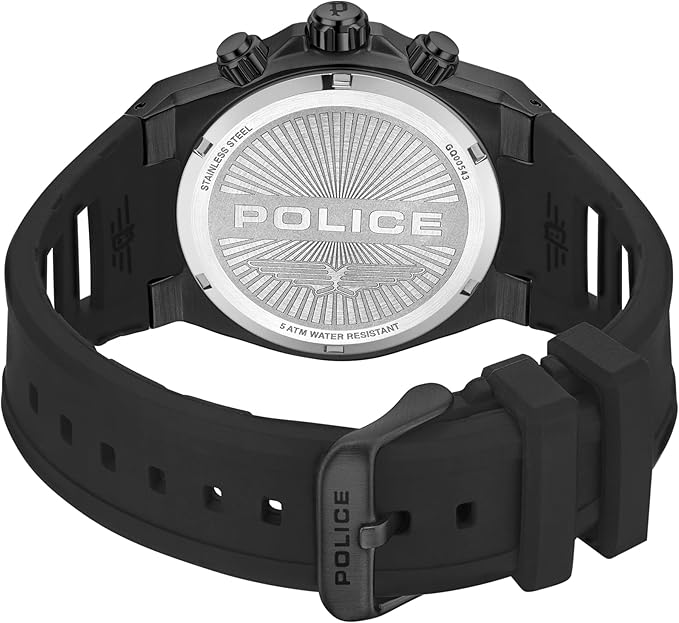 Police Sonic Black Silicone Bracelet Men's Watch | PEWGQ0054303 | Time Watch Specialists