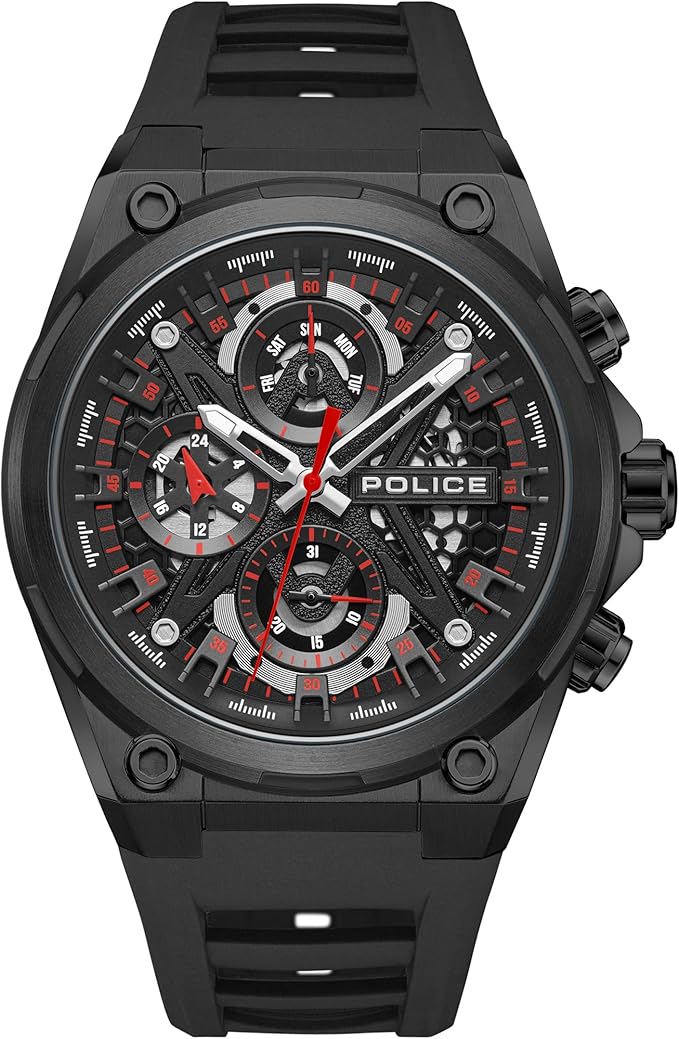 Police Sonic Black Silicone Bracelet Men's Watch | PEWGQ0054303 | Time Watch Specialists