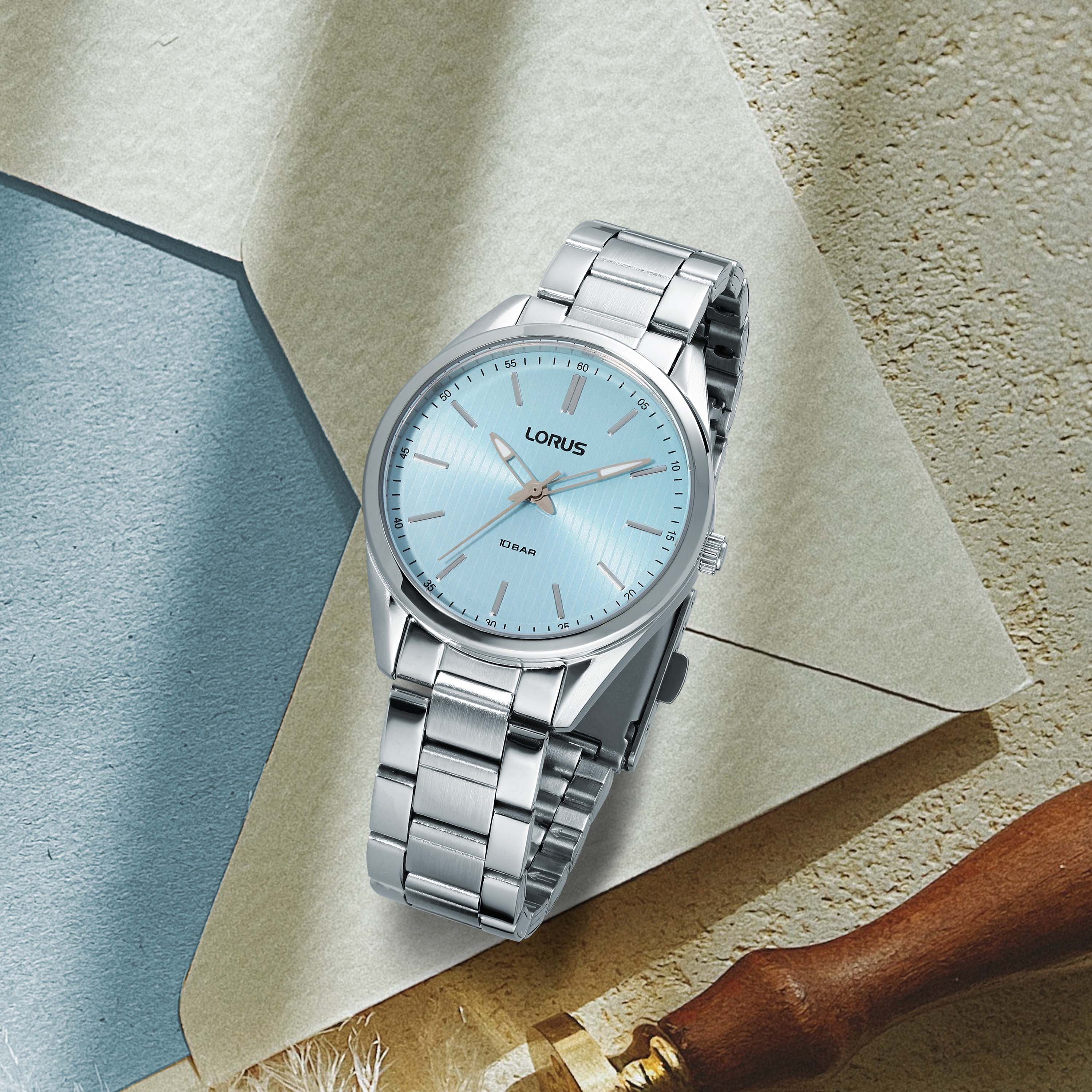 Lorus Stainless Steel Light Blue Dial Women's Watch | RG209WX9