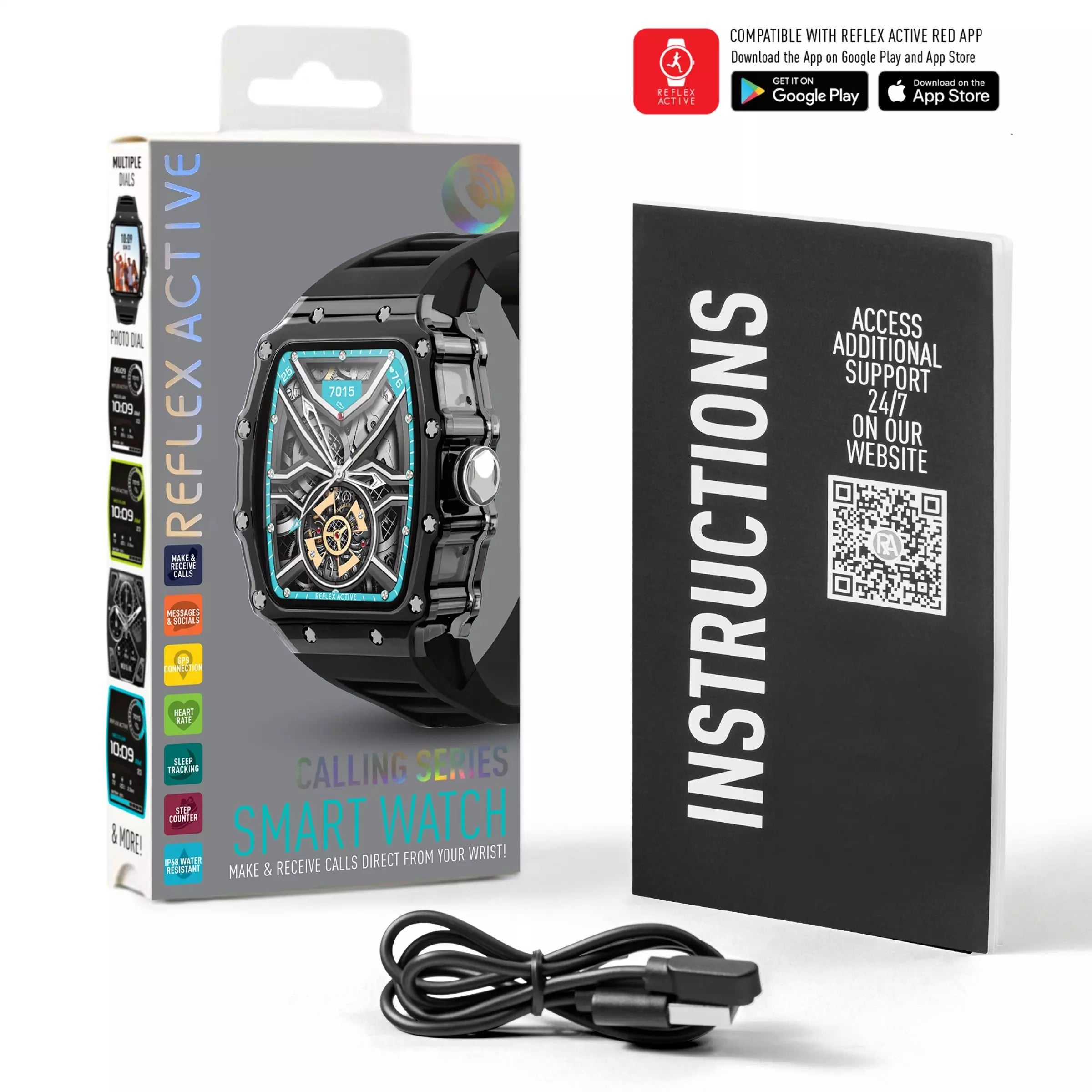 Reflex Active Black Series 51 IP Black Anadigi Dial Black Strap Unisex Watch | RA51-2225