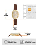 Emporio Armani Two Hand Brown Leather Grey Dial Women's Dress Watch | AR11708
