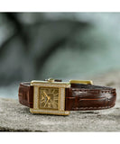 Emporio Armani Gianni T-Bar Black Dial Leather Women's Watch | AR11705