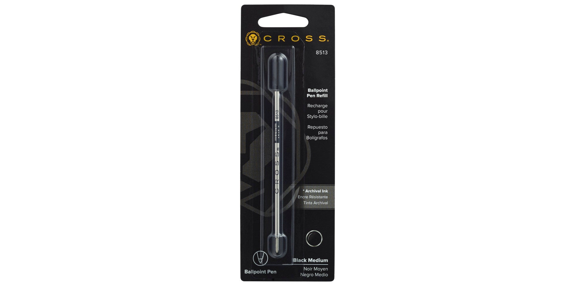 CROSS Ballpoint Pen Refill - Black - Medium - Single Pack | 8513