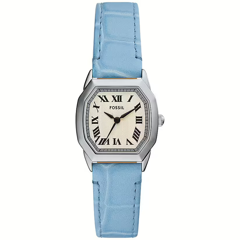 Fossil Harlow Three-Hand Light Blue Leather Women's Watch | ES5405