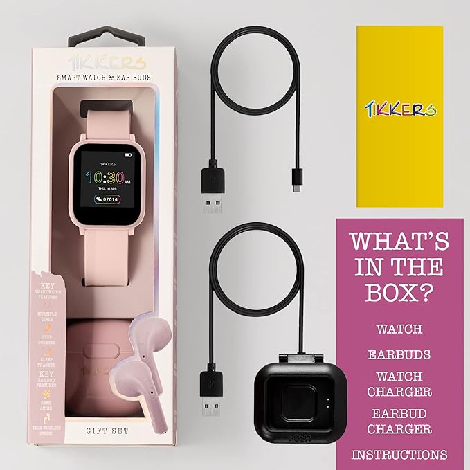 Reflex Active Pink Digital Dial Pink Strap Earbud Watch Set | TKS10 - 0001 - SETARG | TIME Watches
