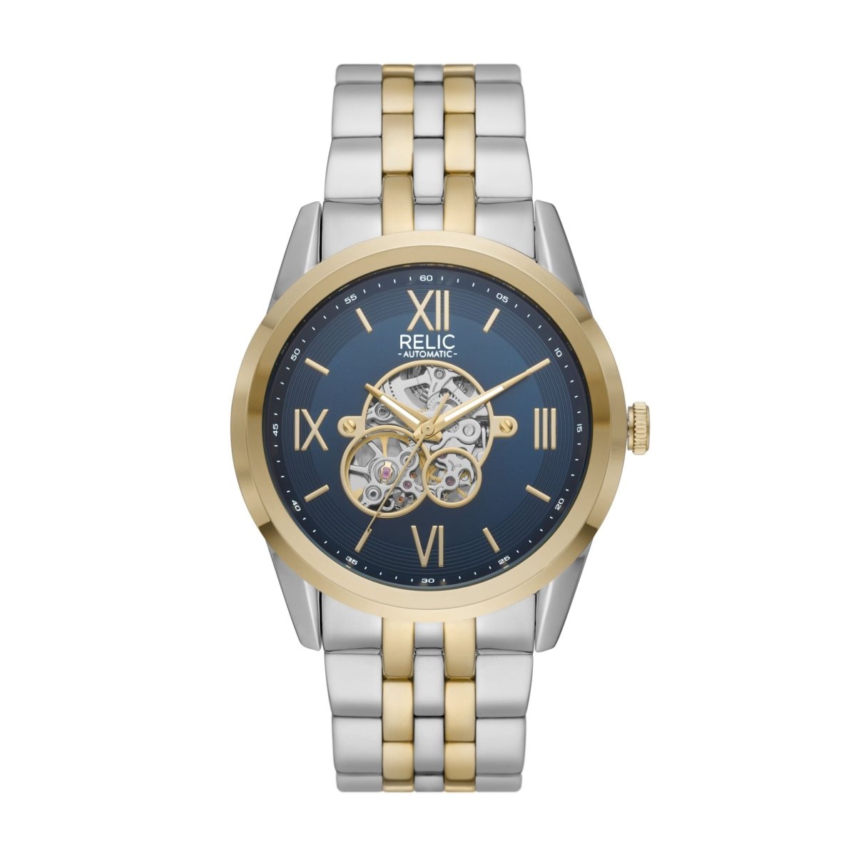 Relic Blaine Blue Dial and Steel Bracelet 44mm Men's Watch | ZR77330 | TIME Watches