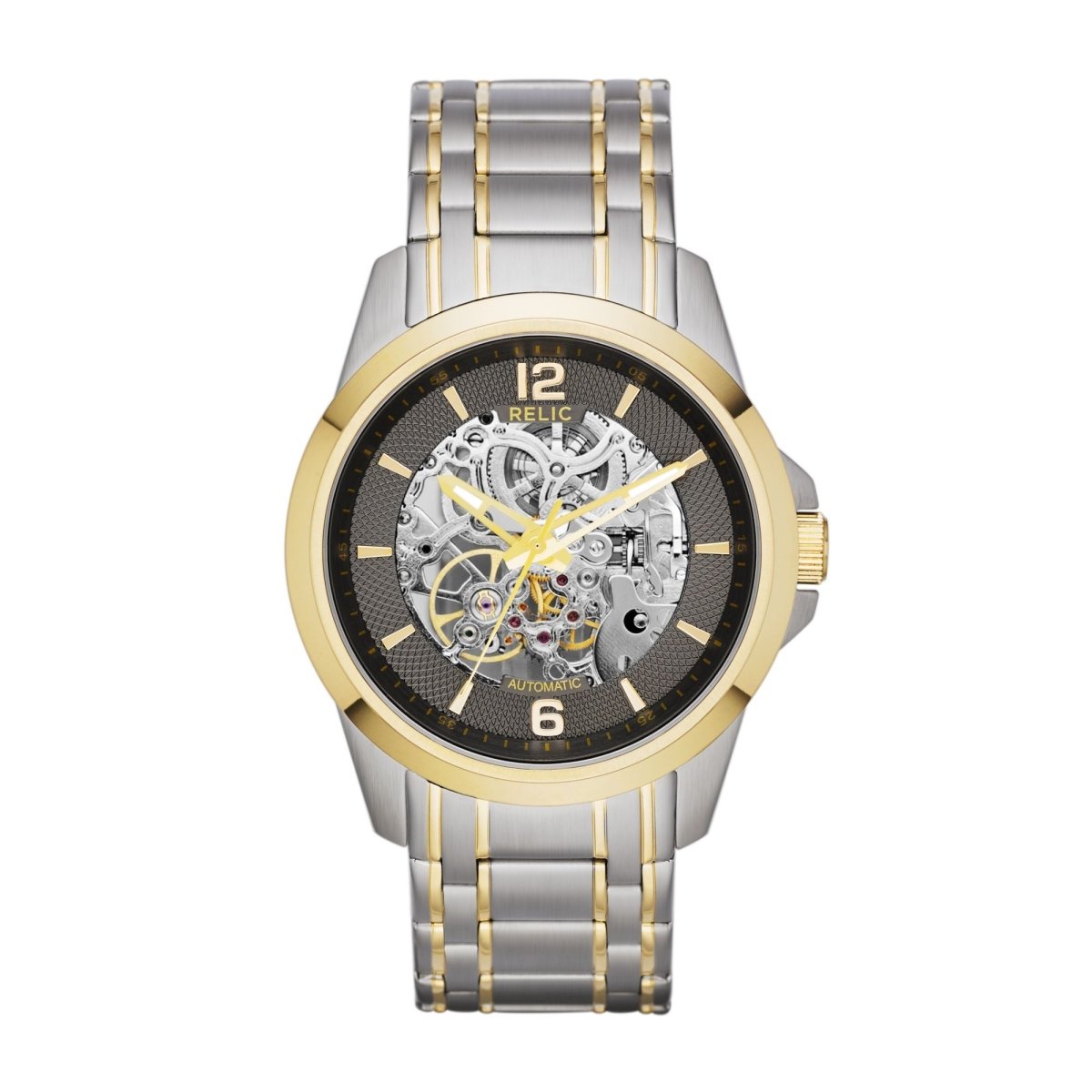 Relic Damon Silver Dial and Steel Bracelet 42mm Men's Watch | ZR12109 | TIME Watches