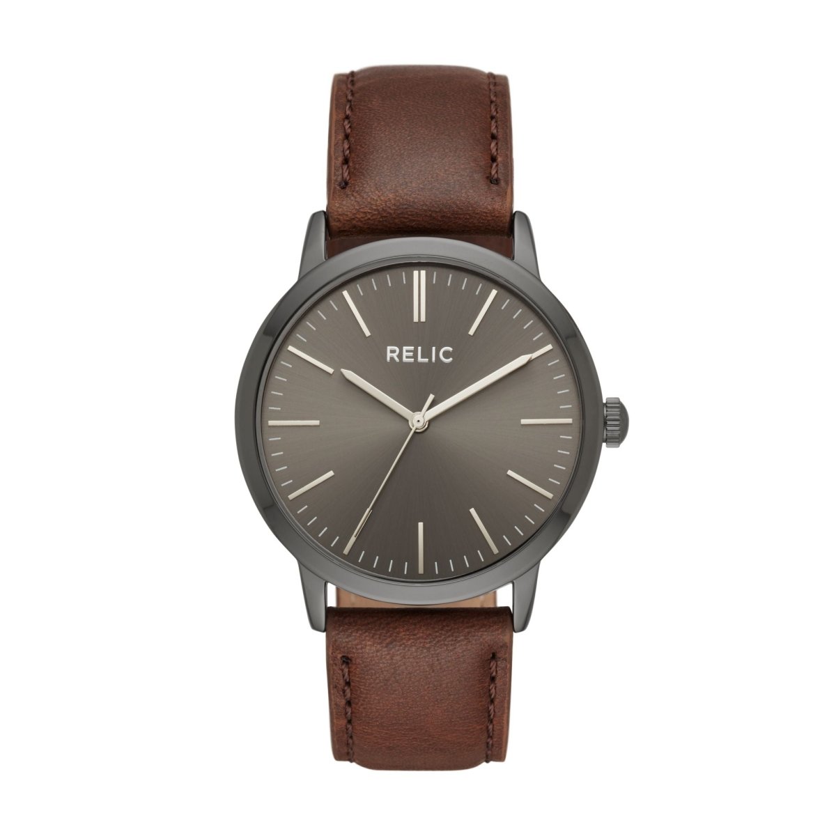 Relic Jeffery Black Dial and Leather 40mm Men's Watch | ZR77300 | TIME Watches