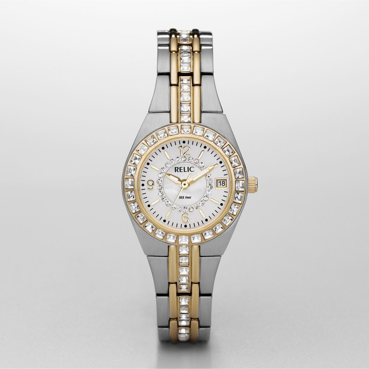 Relic Queen'S Court Black Dial and Steel Bracelet 27mm Women's Watch | ZR11775 | TIME Watches