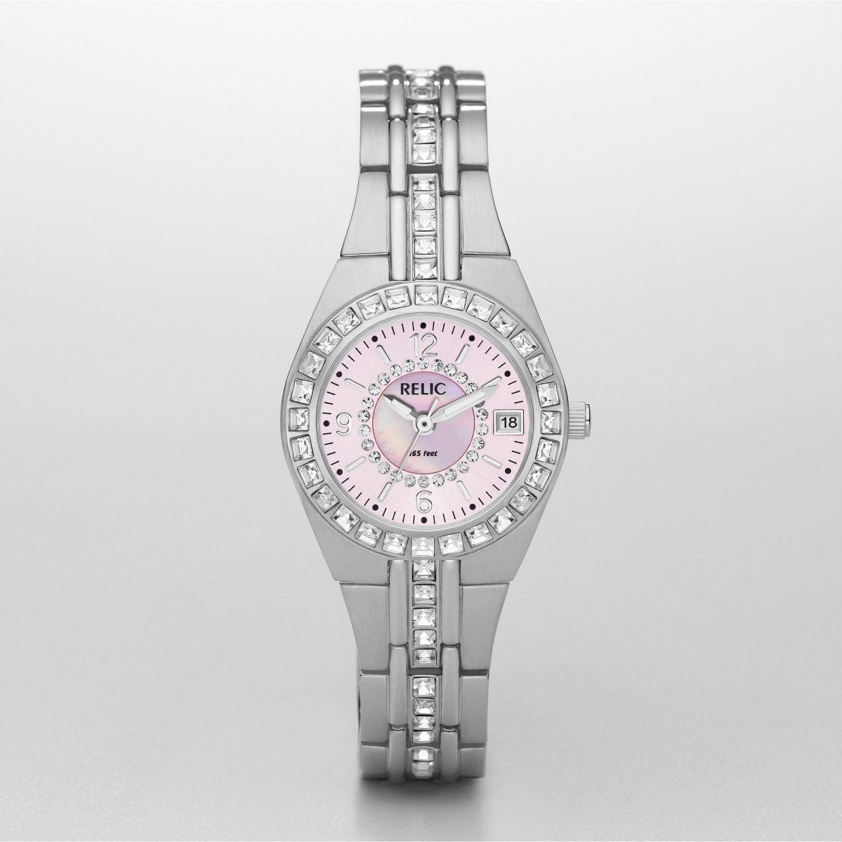 Relic Queen'S Court Silver Dial and Steel Bracelet 27mm Women's Watch | ZR11787 | TIME Watches