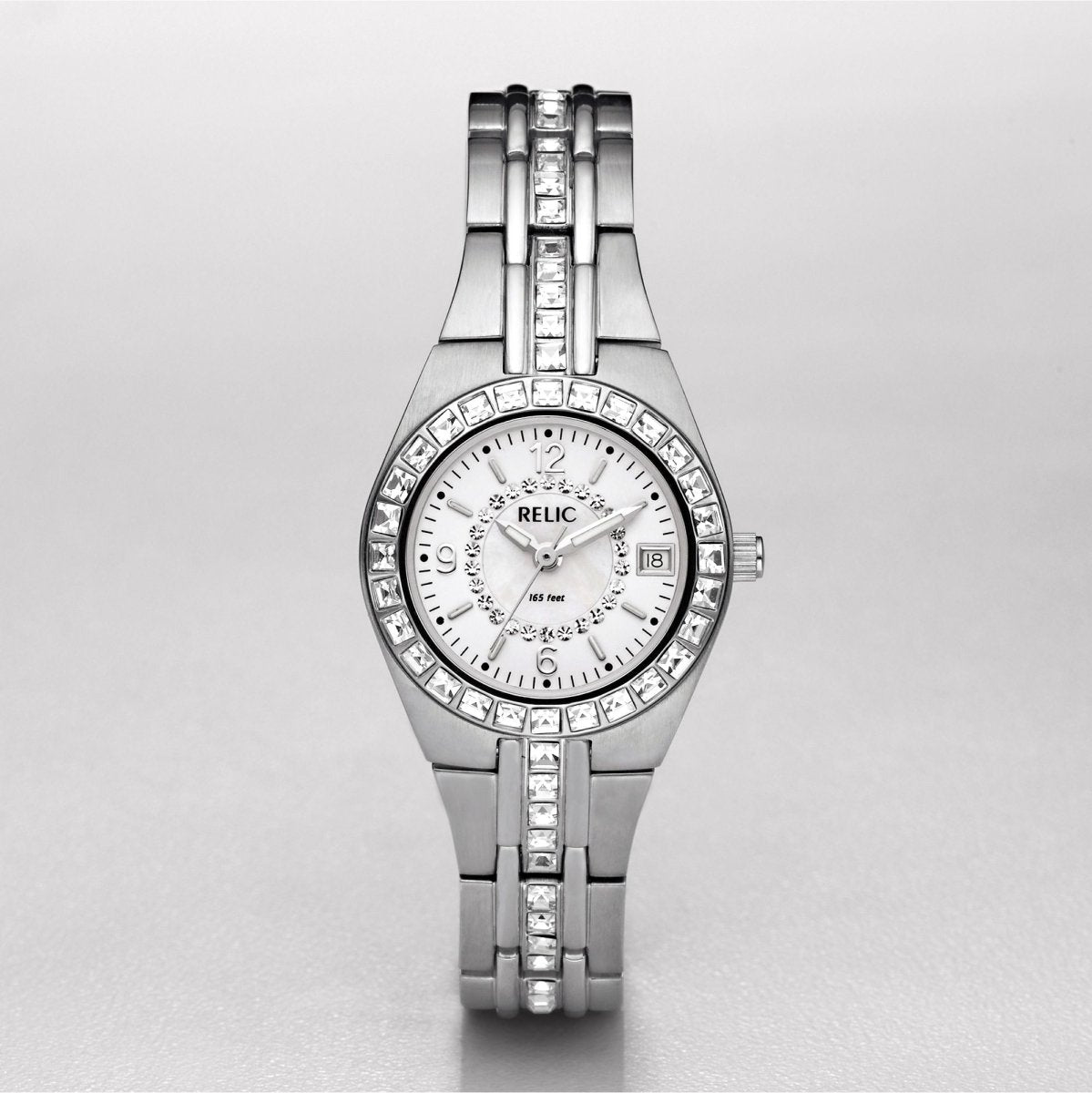 Relic Queen'S Court Silver Dial and Steel Bracelet 27mm Women's Watch | ZR11788 | TIME Watches