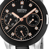 Festina Ceramic Quartz Black Multifunction Stainless Steel Black Ceramic Women's Watch | F20497/3
