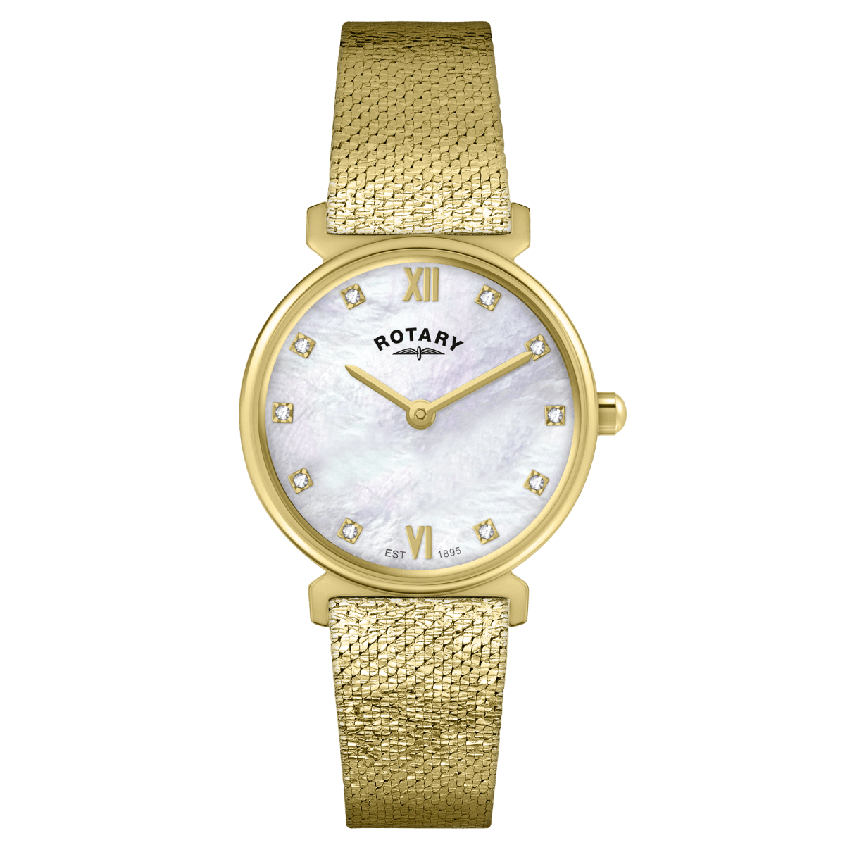 Rotary 1895 and Gold Steel Bracelet 28mm Women's Watch | RLB10022/07 | TIME Watches
