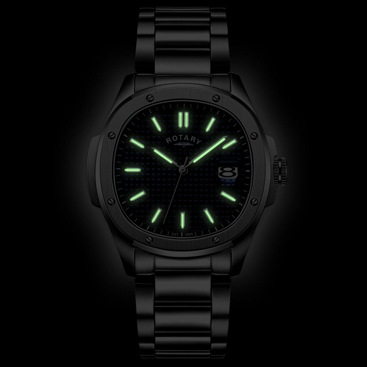 Rotary Apex100 Blue Dial and Steel Bracelet 40mm Men's Watch | GB05575/05 | TIME Watches