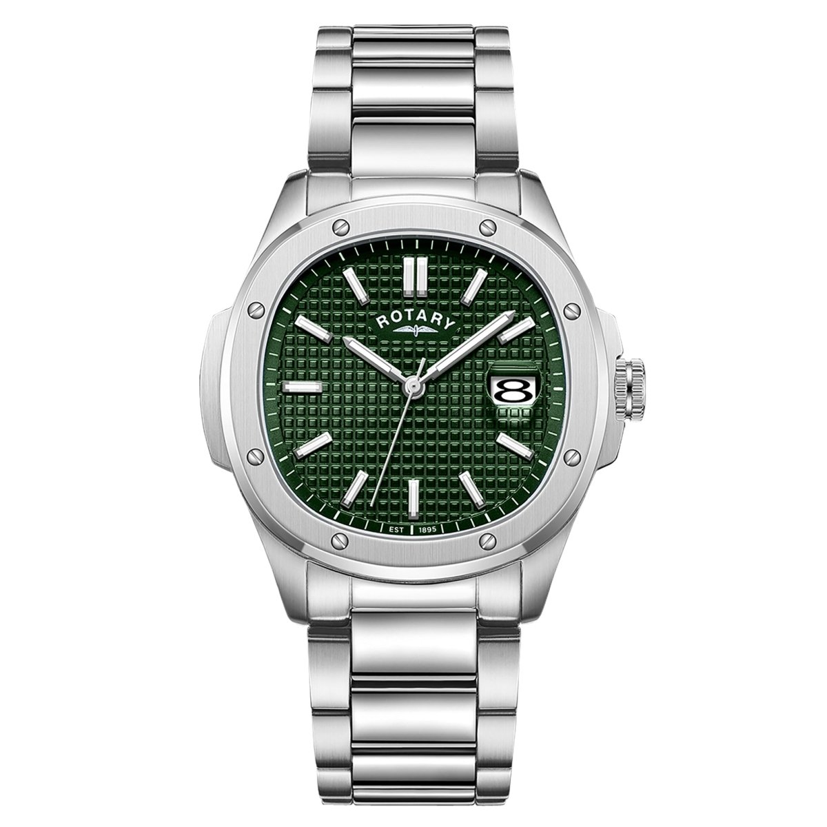 Rotary Apex100 Green Dial and Steel Bracelet 40mm Men's Watch | GB05575/24 | TIME Watches