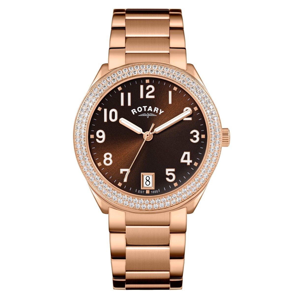 Rotary Brilliance and Rose Gold Steel Bracelet 35mm Women's Watch | RLB10012/16 | TIME Watches