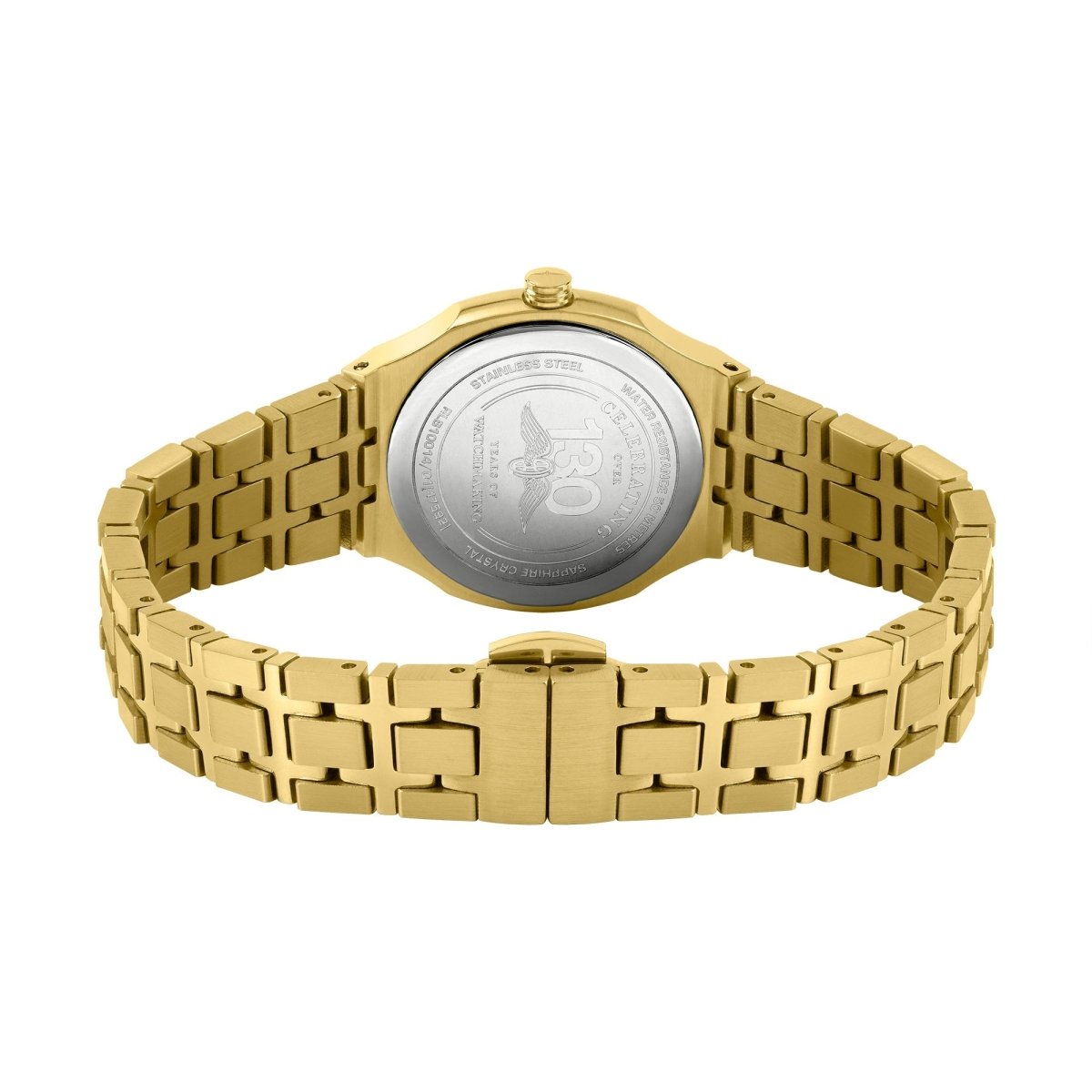 Rotary Brilliance White Dial and Gold Steel Bracelet 30mm Women's Watch | RLB10014/01 | TIME Watches