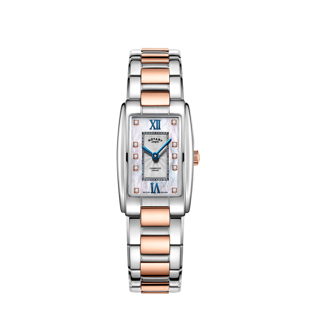 Rotary Cambridge Mother of Pearl Dial and Rose Gold Steel Bracelet 33mm Women's Watch | LB05437/07/D | TIME Watches