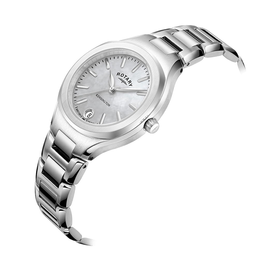 Rotary Contemporary Grey Dial and Silver Steel Bracelet 32mm Women's Watch | LB05105/41 | TIME Watches