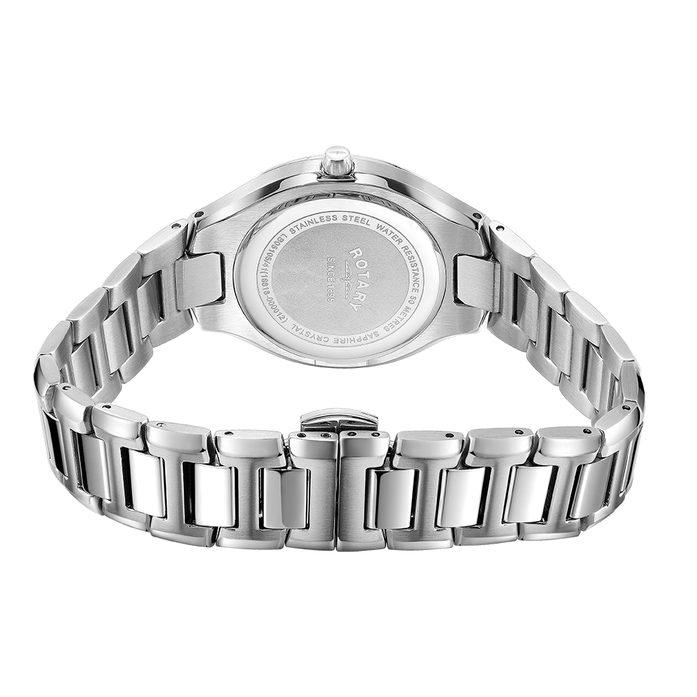 Rotary Contemporary Grey Dial and Silver Steel Bracelet 32mm Women's Watch | LB05105/41 | TIME Watches