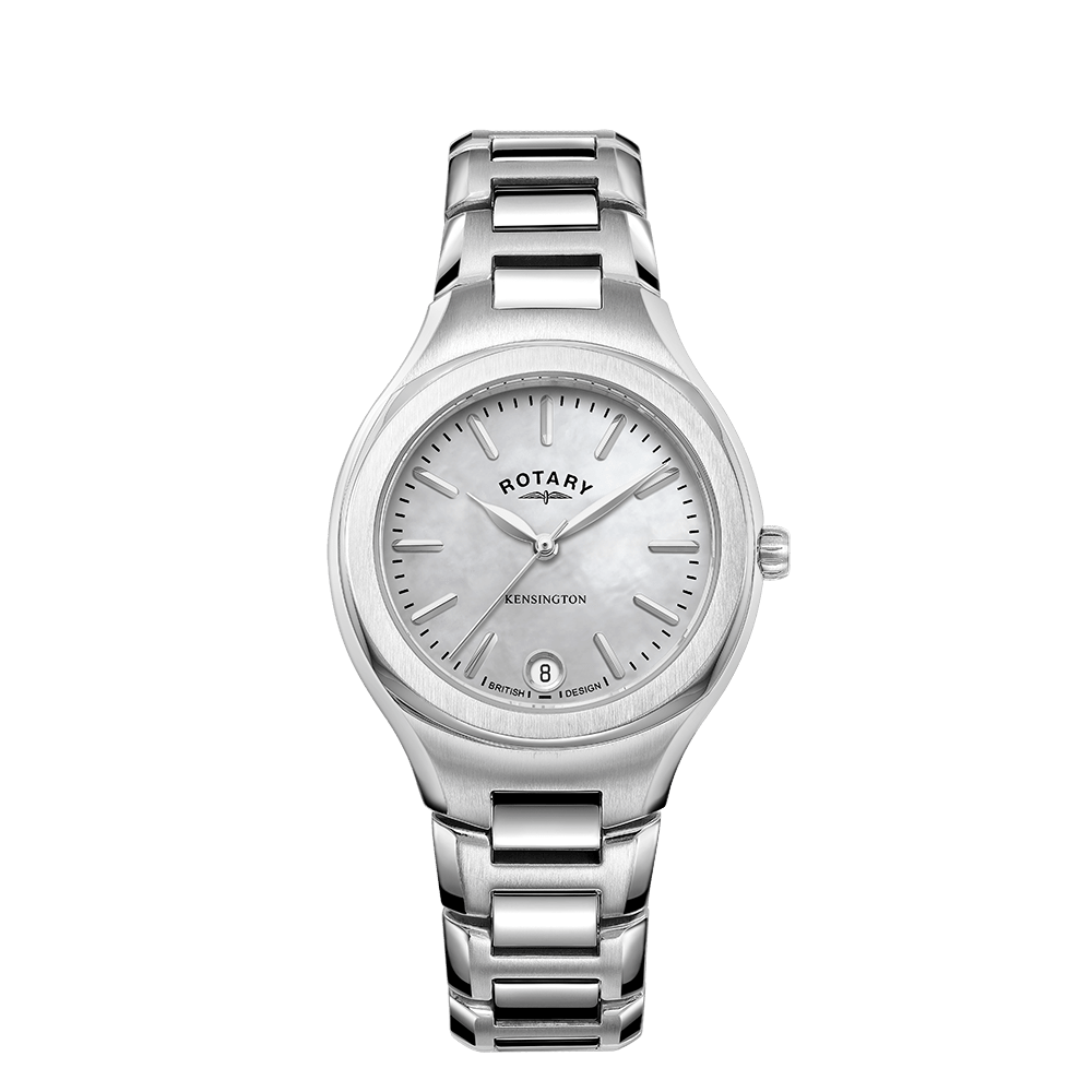 Rotary Contemporary Grey Dial and Silver Steel Bracelet 32mm Women's Watch | LB05105/41 | TIME Watches