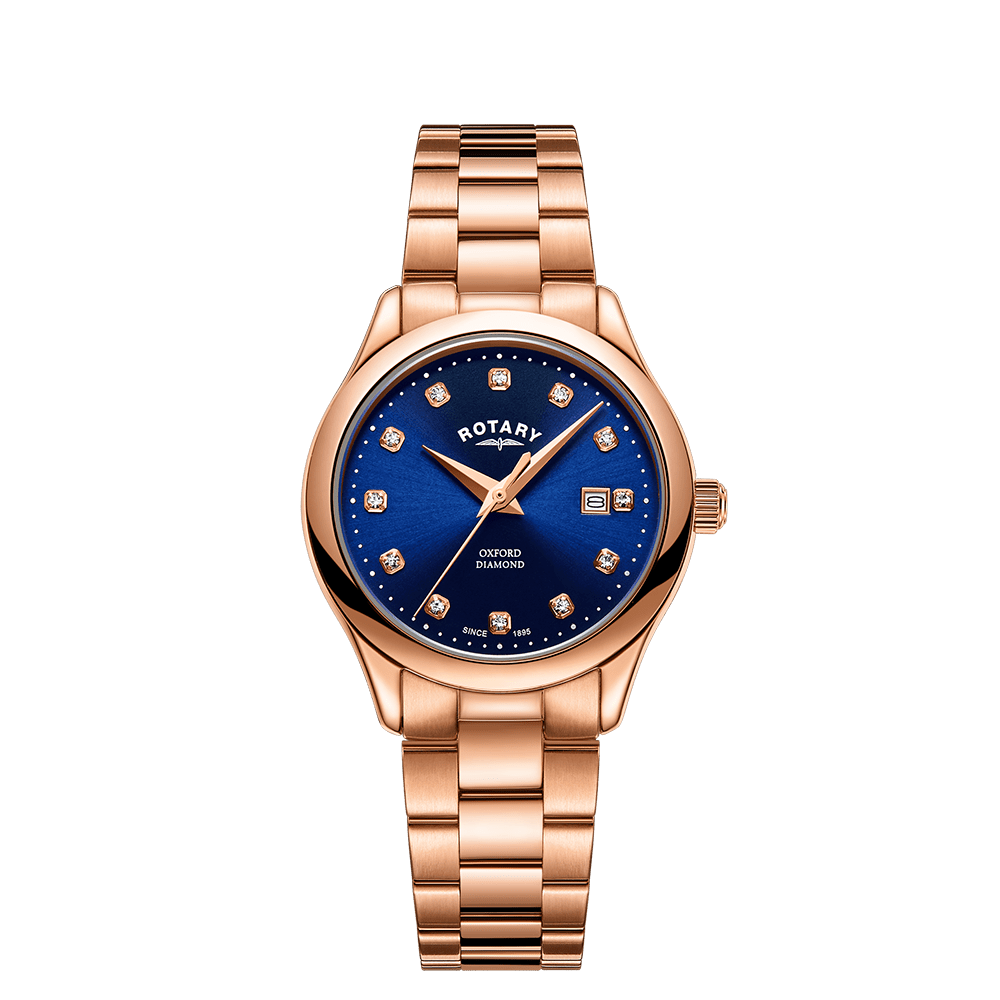 Rotary Contemporary Rose Gold Dial and Rose Gold Steel Bracelet 32mm Unisex Watch | LB05096/05/D | TIME Watches