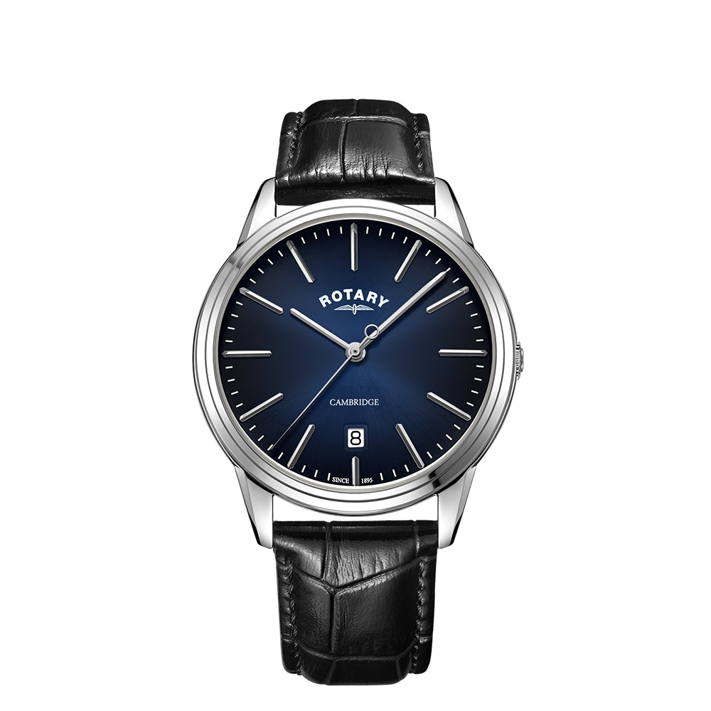Rotary Dress Blue Gradient Dial and Black Leather 40mm Men's Watch | GS05390/05 | TIME Watches