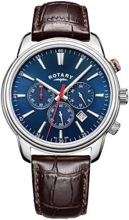 Rotary Henley Blue Dial and Blue Leather 42mm Men's Watch | GS05083/05BRN | TIME Watches
