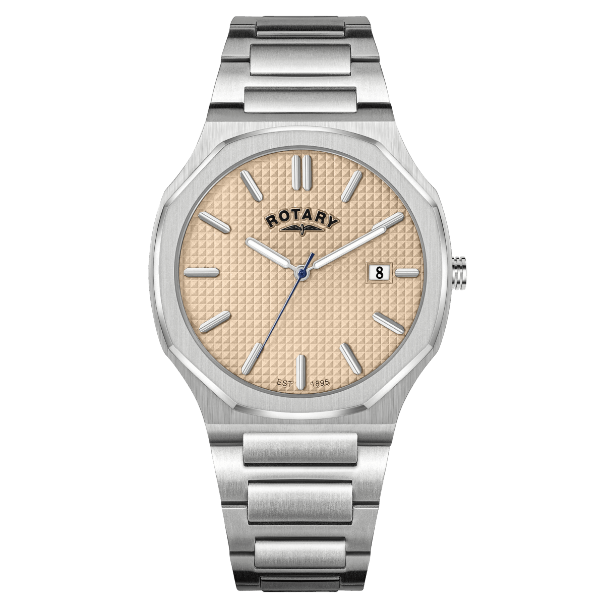 Rotary Heritage Gents Champagne Dial and Steel Bracelet 40mm Men's Watch | RGB10019/31 | TIME Watches