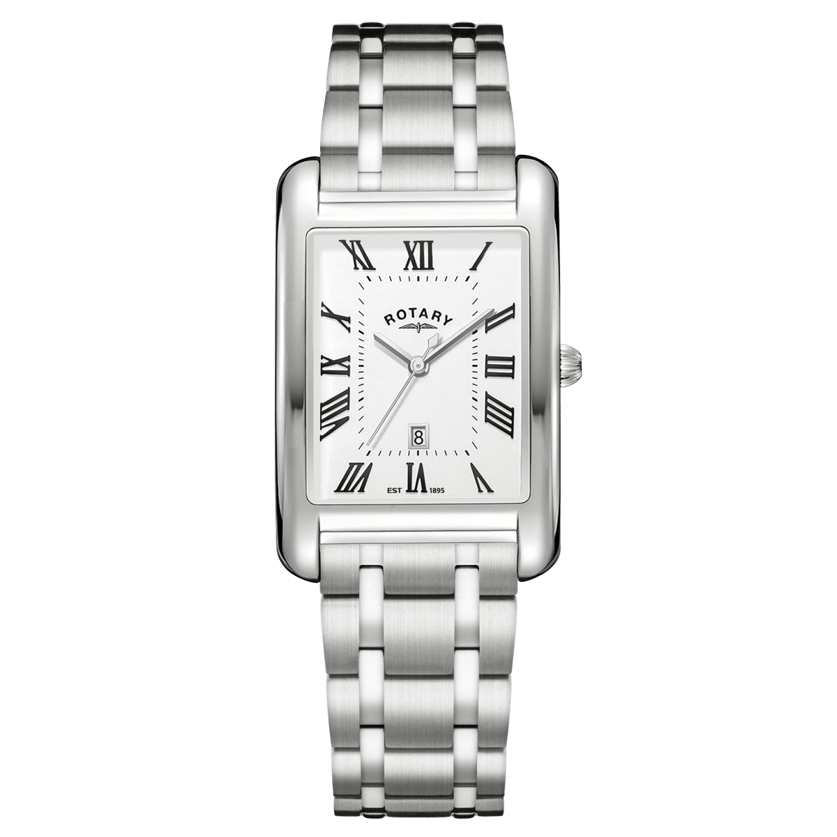 Rotary Heritage Gents White Dial and Steel Bracelet 29mm Men's Watch | RGB05750/01 | TIME Watches