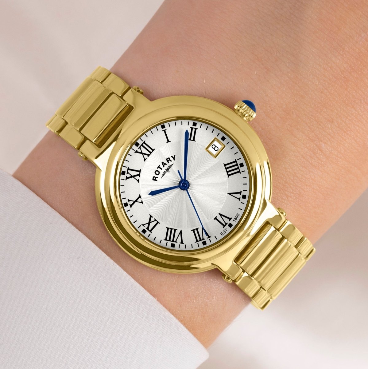 Rotary Heritage Ladies and Gold Steel Bracelet 34mm Women's Watch | RLB10010/70 | TIME Watches