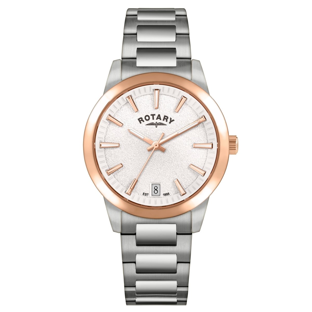 Rotary Heritage Ladies Silver Dial and Steel Bracelet 34mm Women's Watch | RLB10036/06 | TIME Watches