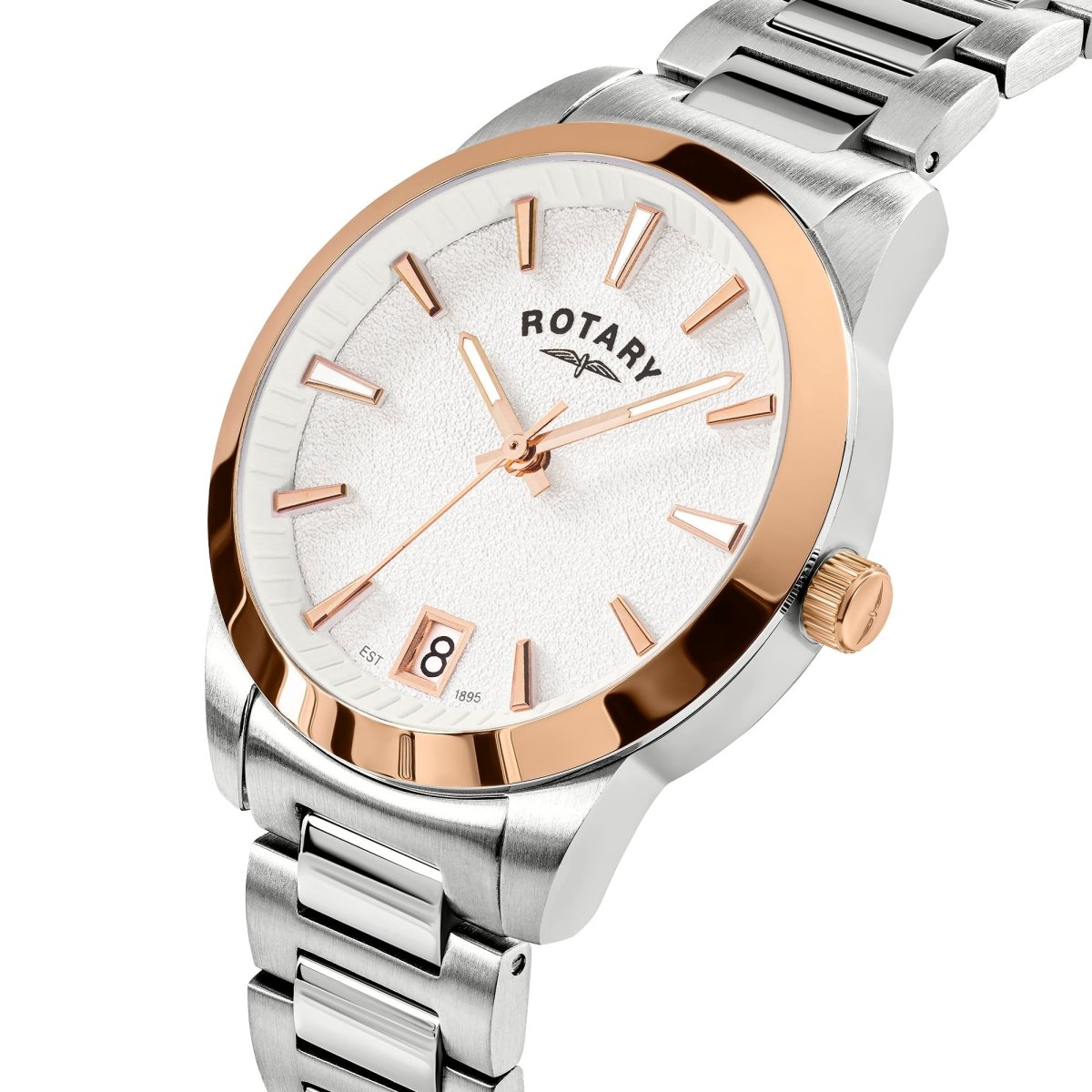 Rotary Heritage Ladies Silver Dial and Steel Bracelet 34mm Women's Watch | RLB10036/06 | TIME Watches