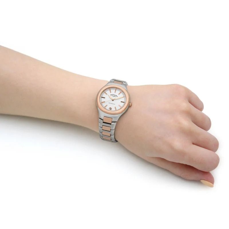 Rotary Kensington BLANK Dial and Rose Gold Steel Bracelet 32mm Women's Watch | LB05106/02 | TIME Watches